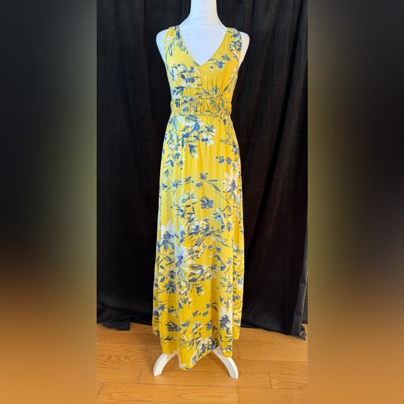 Japna yellow blue floral dress. Size XS - Picture 5 of 11